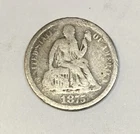 1876   seated liberty dime - -