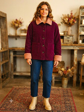 Boston Traders Womens Burgundy Sherpa Lined J...