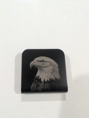 Bald Eagle Laser Etched Aluminum Hat Clip 