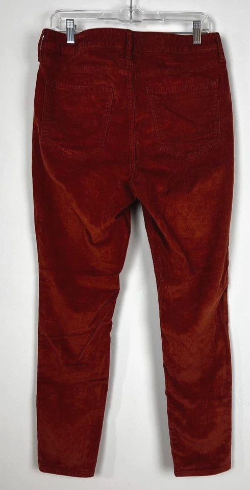 Pantalones de pana de tiro alto Rockstar azul marino antiguo para mujer mezcla de algodón súper ajustados talla 12 Foto 2 de 4