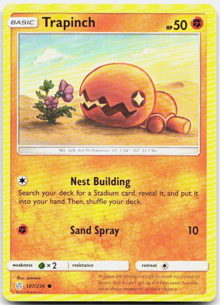 Trapinch 107/236 Common Cosmic Eclipse Pokemon NM/LP