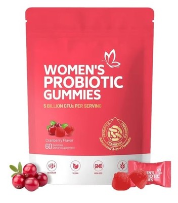 Probiotic für Frauen, 3-in-1-Formel mit 5 Milliarden KBE PH-Balance, vegan