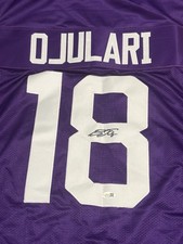JSA Authentic BJ B.J. Ojulari LSU Tigers Signed Auto Purple Custom #18 Jersey