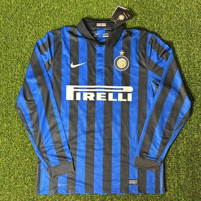 ウェア Inter Milan 2011-2012 Longsleeve Shirt Inter Milan 2011 2012 Roberto Carlos Home Long Sleeve Jersey Shirt