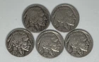 1928 1929-S 1935 1936 1937 Buffalo Nickel Lot of 5