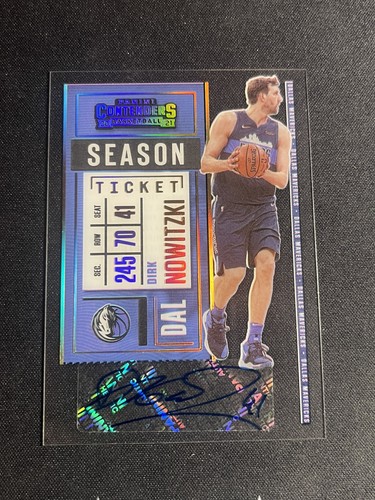 2020 Panini Contenders Dirk Nowitzki Season Ticket GOLD Clear Auto SSP EBay 1/1