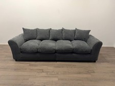 Harry Large Grey Jumbo Cord Fabric 4 Seater Sofa