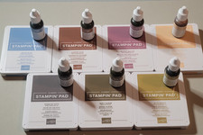 Retired Stampin' Up CLASSIC INK PAD  FULL REINKER-water-based dye ink YOU PICK 