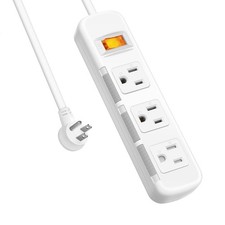 Power Strip Surge Protector Flat Plug, Extension Cord 6 Feet 3 Prong, 3 Outle...