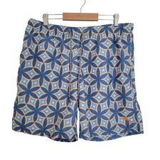 Tommy Bahama Relax Mens Medium Blue Mesh Lined Swim Trunks Drawstring Resort