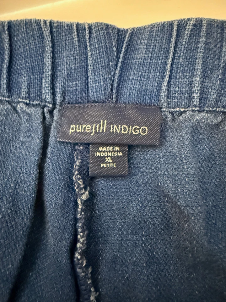 Pantalón PURE JILL J. Jill azul índigo con bolsillos para mujer XLP 36-44 x 24 Foto 3 de 4