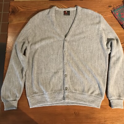Vintage Arnold Palmer Robert Bruce Gray Cardigan Grandpa Core