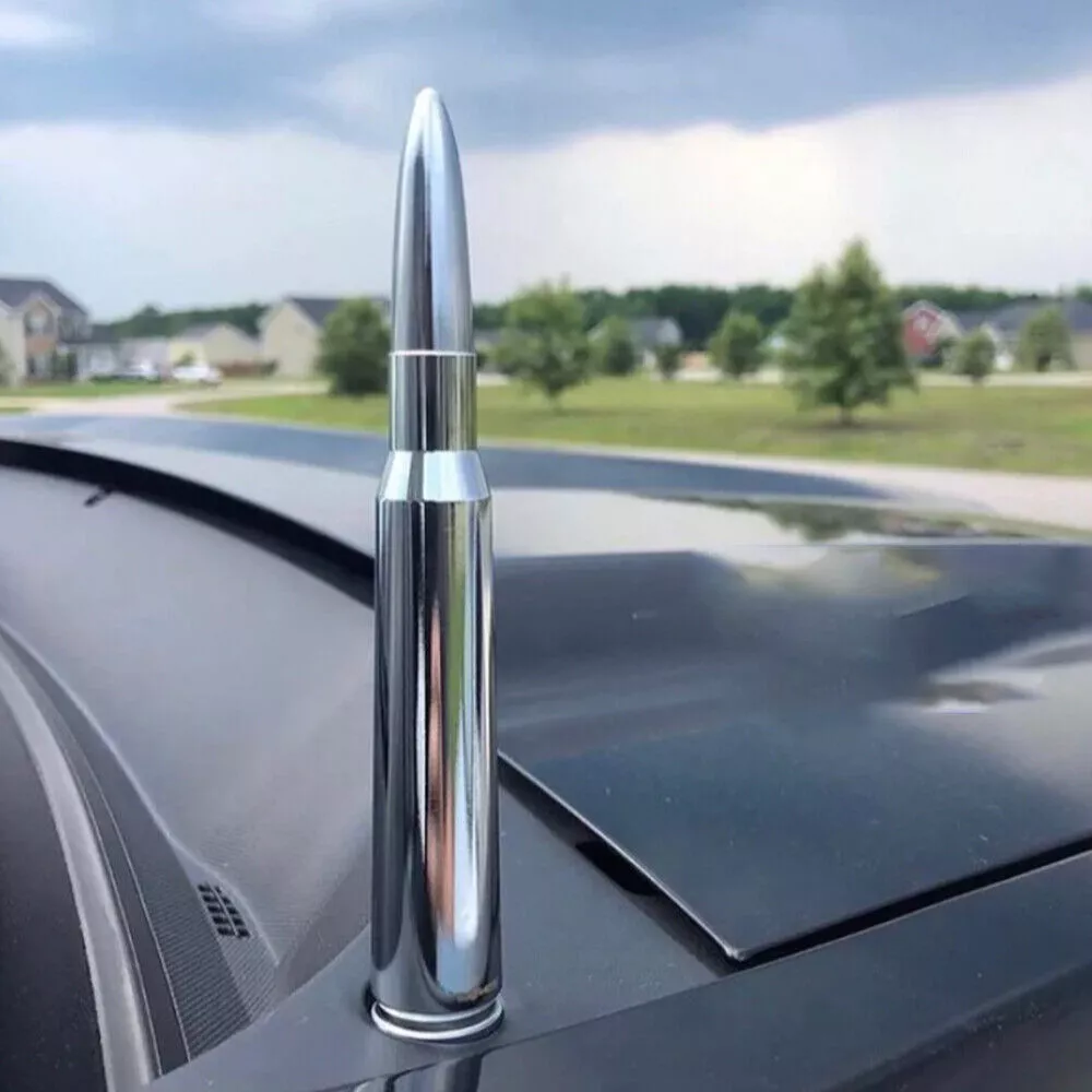 Bullet Antenna 50 Cal Caliber For Chevy GMC Truck SUV Silverado