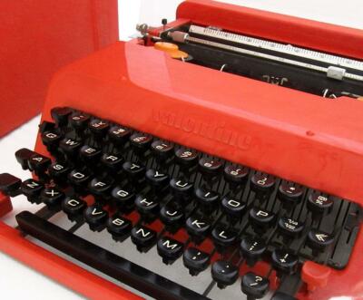 Olivetti Valentine Typewriter Red RARE Vintage work Tested