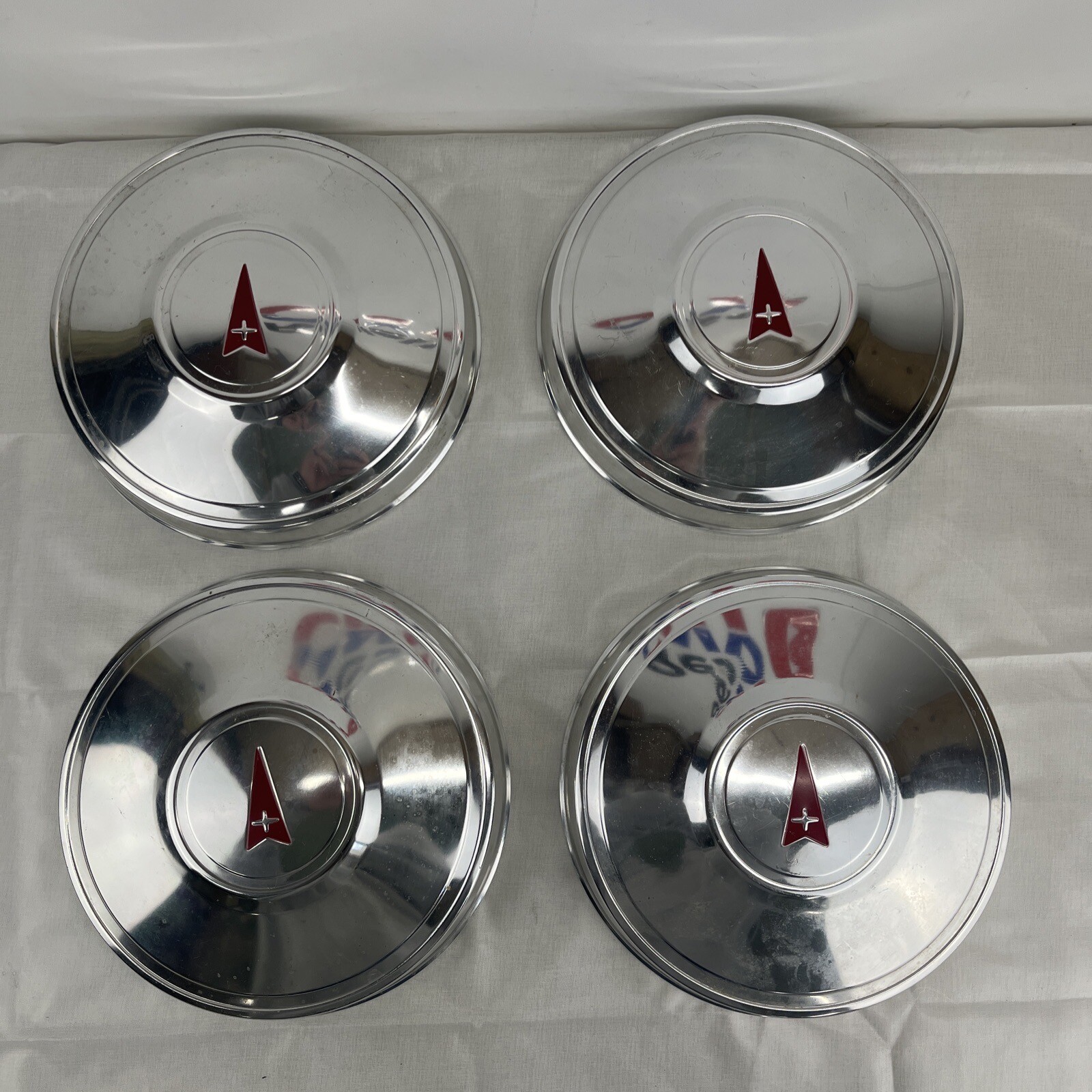 🔥 CLEAN 4 Vintage Pontiac Catalina Dog Dish Style Hubcaps 10.5" OEM GM eBay