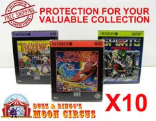 10X TURBOGRAFX 16 CIB GAME - CLEAR PROTECTIVE BOX PROTECTORS SLEEVE CASE