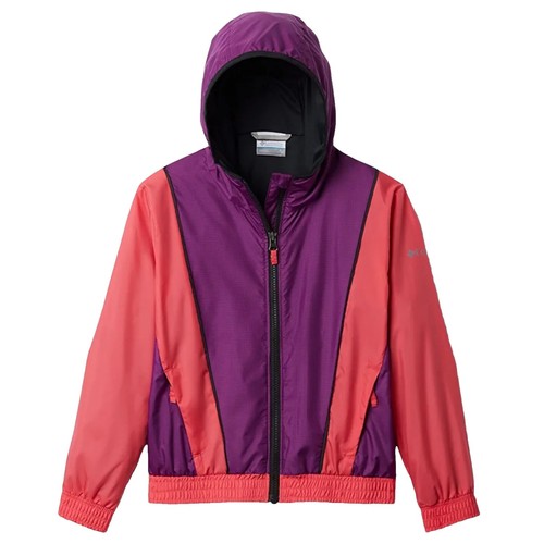 Columbia Wind Breaker Pink Full Zip Long Sleeve Youth Girls Size
