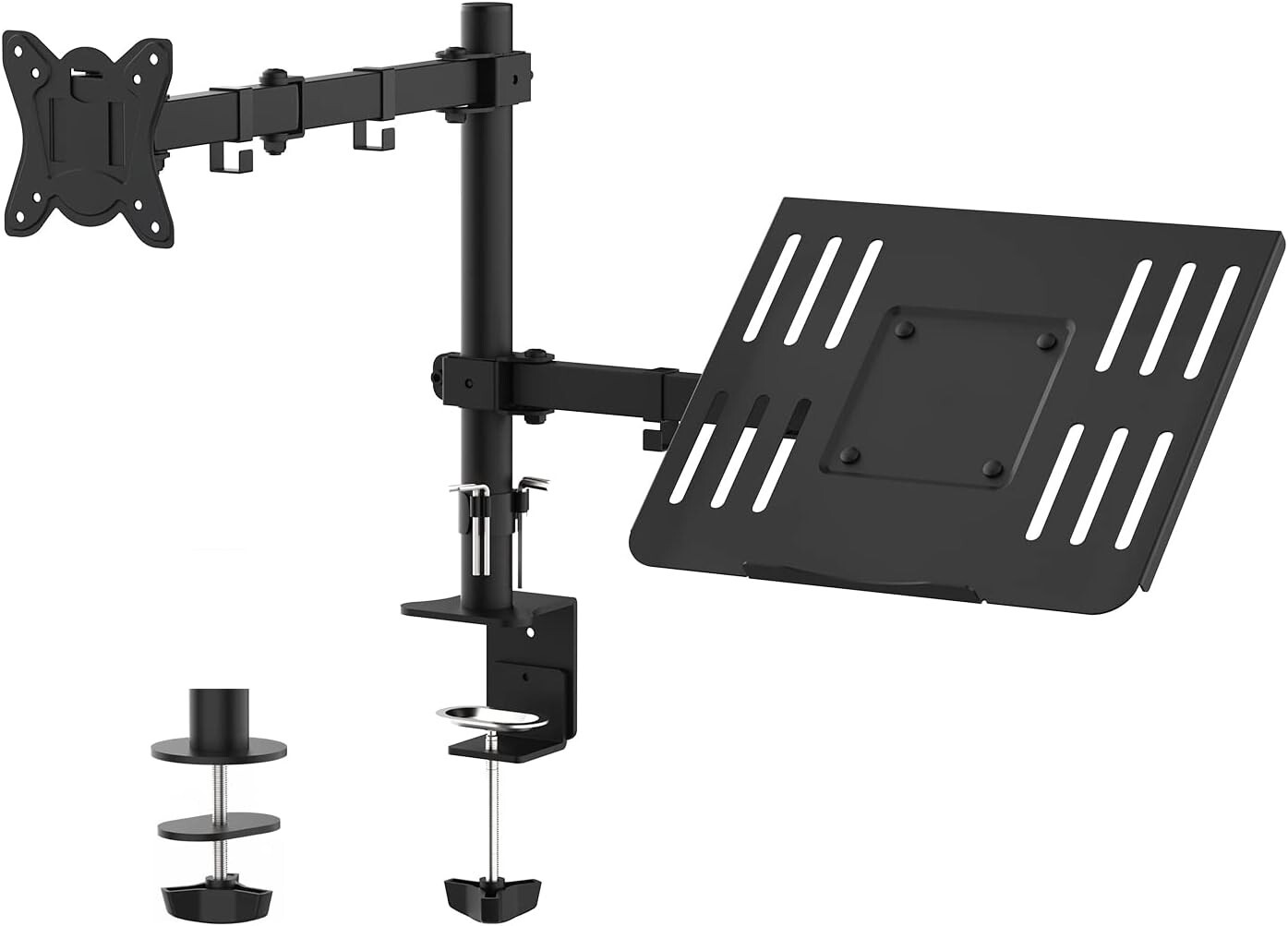 Support écran PC double bras pour télétravail efficace à la maison