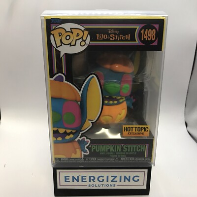 Funko Pop! Black Light Pumpkin Stitch (HotTopic Exclusive) #1498 w/protector