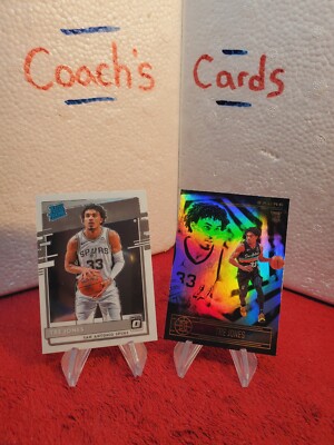 (2) 2020 Optic & Illusions Tre Jones Rookie San Antonio Spurs