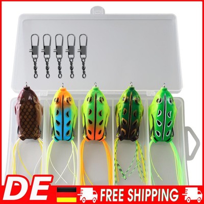 5-teiliges schwimmendes Frosch-Köder-Set, bunte Top-Wasser-Frosch-Köder für Hech