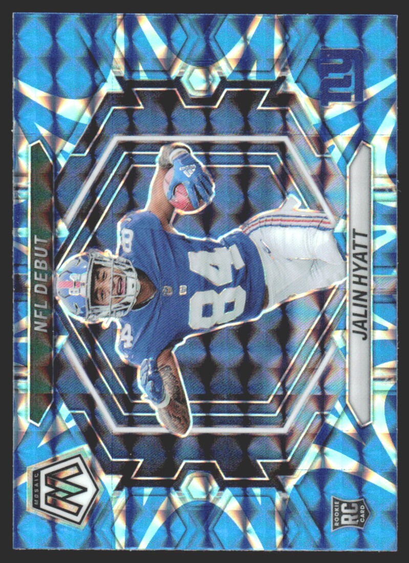 2023 Panini Mosaic NFL Debut Rookie Reactive Blue Jalin Hyatt #ND-17 BG6