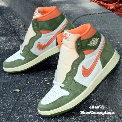 Nike Air Jordan 1 Retro Hi OG Craft Shoes Celadon Sky J Olive  