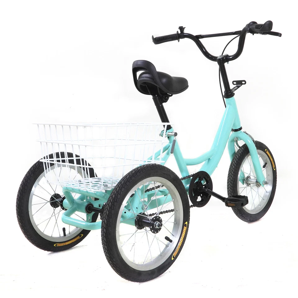 14/16Zoll Kinderfahrrad 3Rad-Dreirad Räder Dreirad Fahrrad mit Einkaufskorb DHL - Bild 4 von 4
