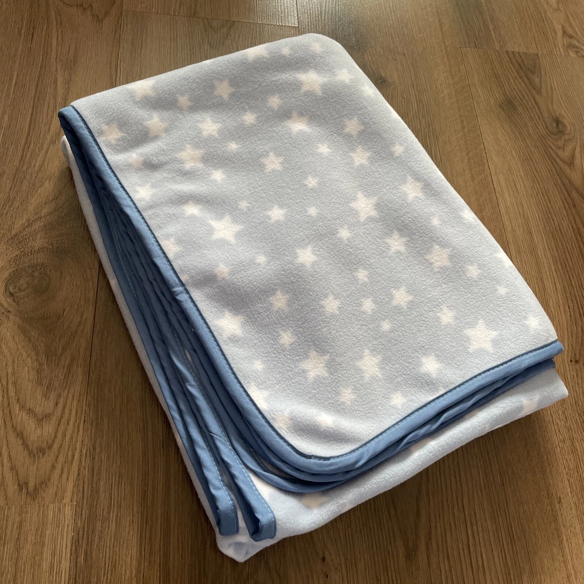 Mothercare Space Dreamer Blue White Stars Fleece Blanket BNWOT