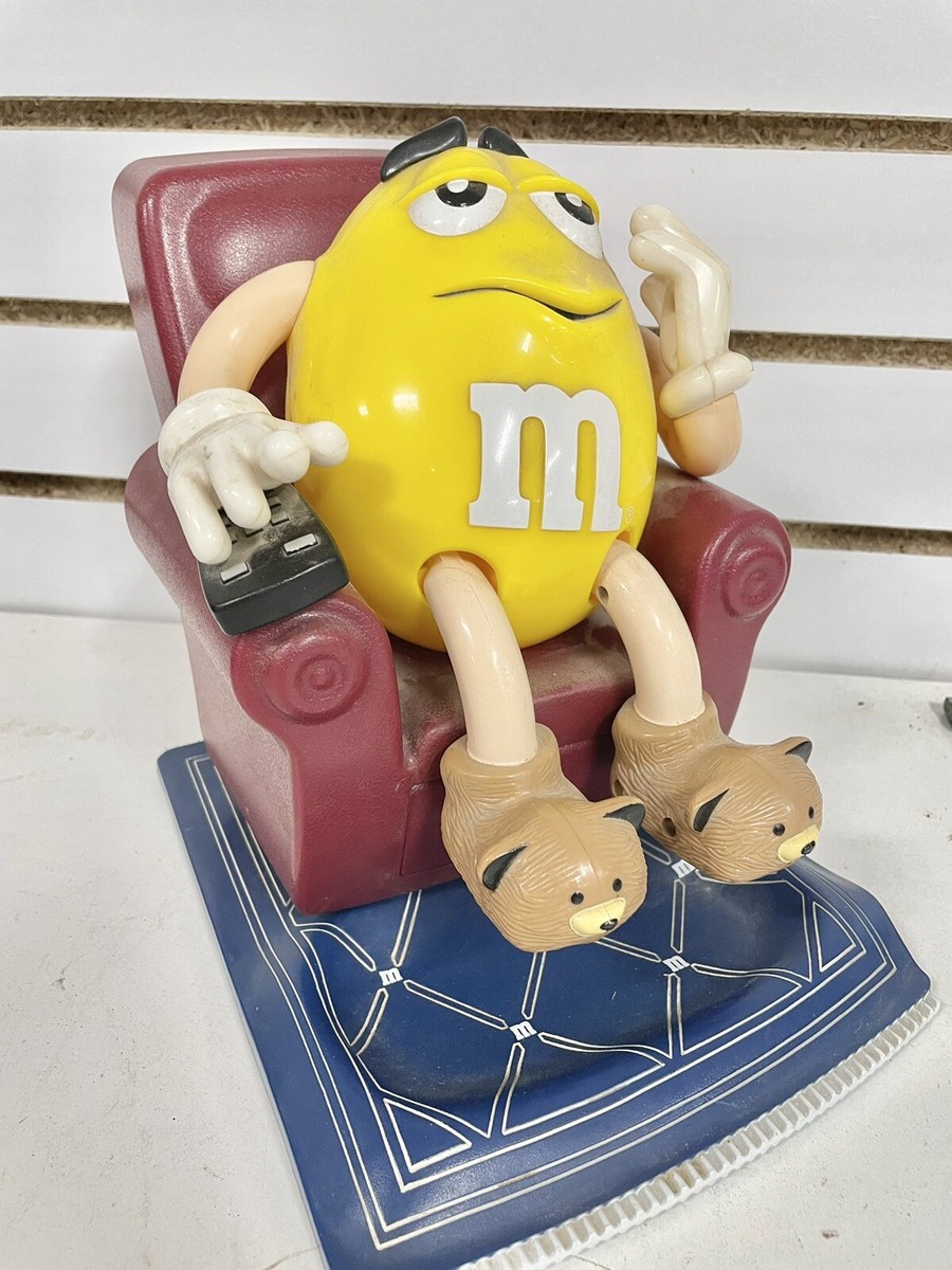 M&M Vintage Candy Dispenser Yellow TV Remote Couch Potato Recliner
