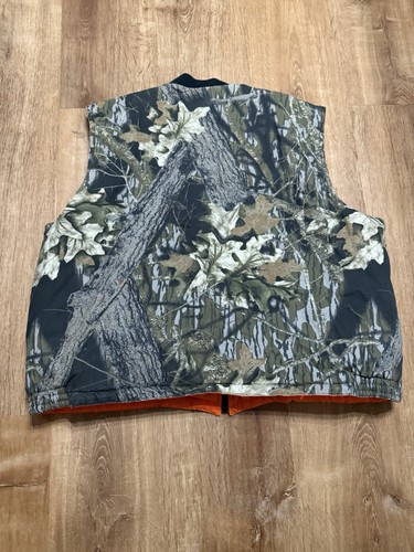 Bushmaster Men's Full Zip Reversible Hunting Vest Camo Orange 2XL *Zipper Flaw - Picture 2 of 10