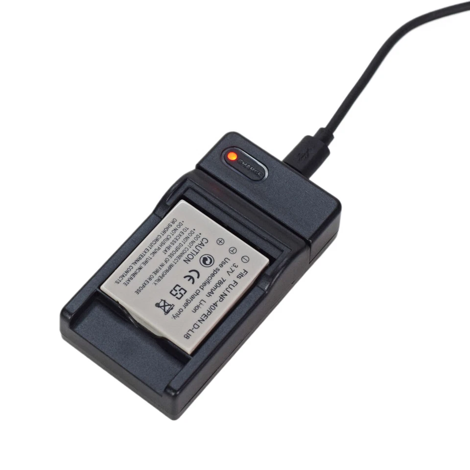 2x Batería Li-ion + Cargador para Medion MD 85919 MD 85562 MD 85416 MD 85766 NP-40 Foto 3 de 4