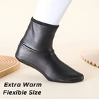 Thermal PU Leather Socks, Warm Fleece Lined Anti-Slip Home Floor Unisex Socks