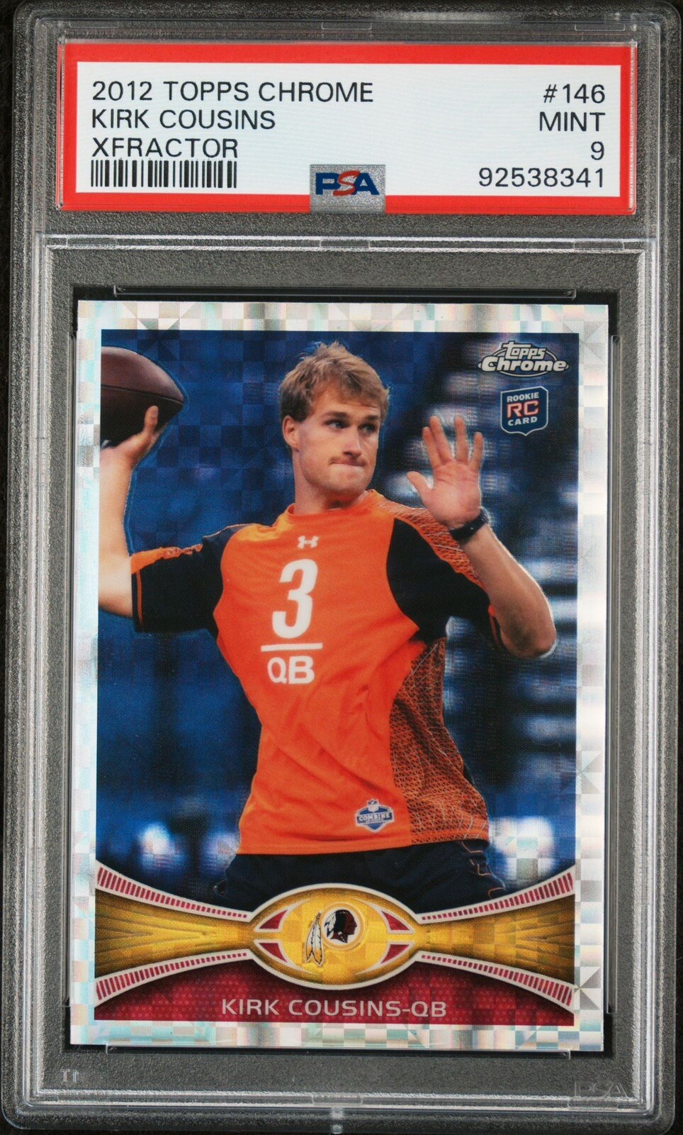 2012 Topps Chrome Kirk Cousins Xfractor #146 PSA 9 Rookie
