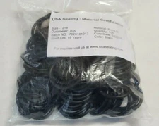 (100) Quantity of 218 Buna-N O-rings, 70A Durometer, Black, 1-1/4" ID, 1-1/2" OD