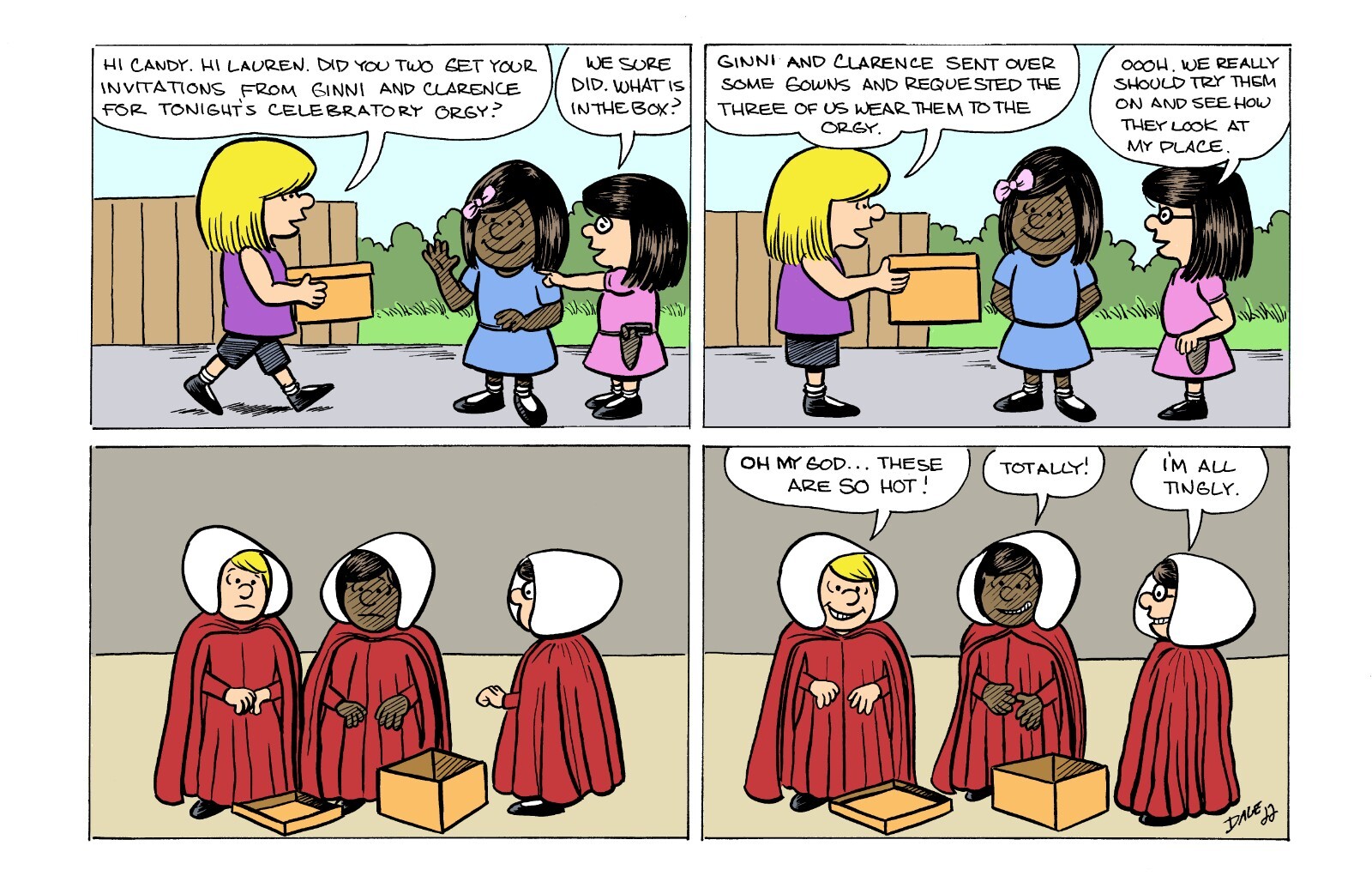 Original Comic Strip Art G.O.P. Nuts/ Strip 34 Roe V Wade/ Handmaid