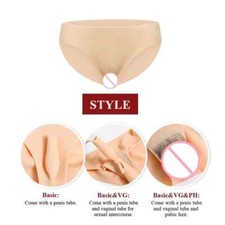 Silicone Panty Thicken Hip Underwear Pant Fake Vagina Crossdresser Transgender