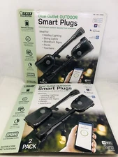 Outdoor Smart Wi-Fi Dual Outlet Wall Plug Feit Electric 2 Pack NEW Lot Of 2