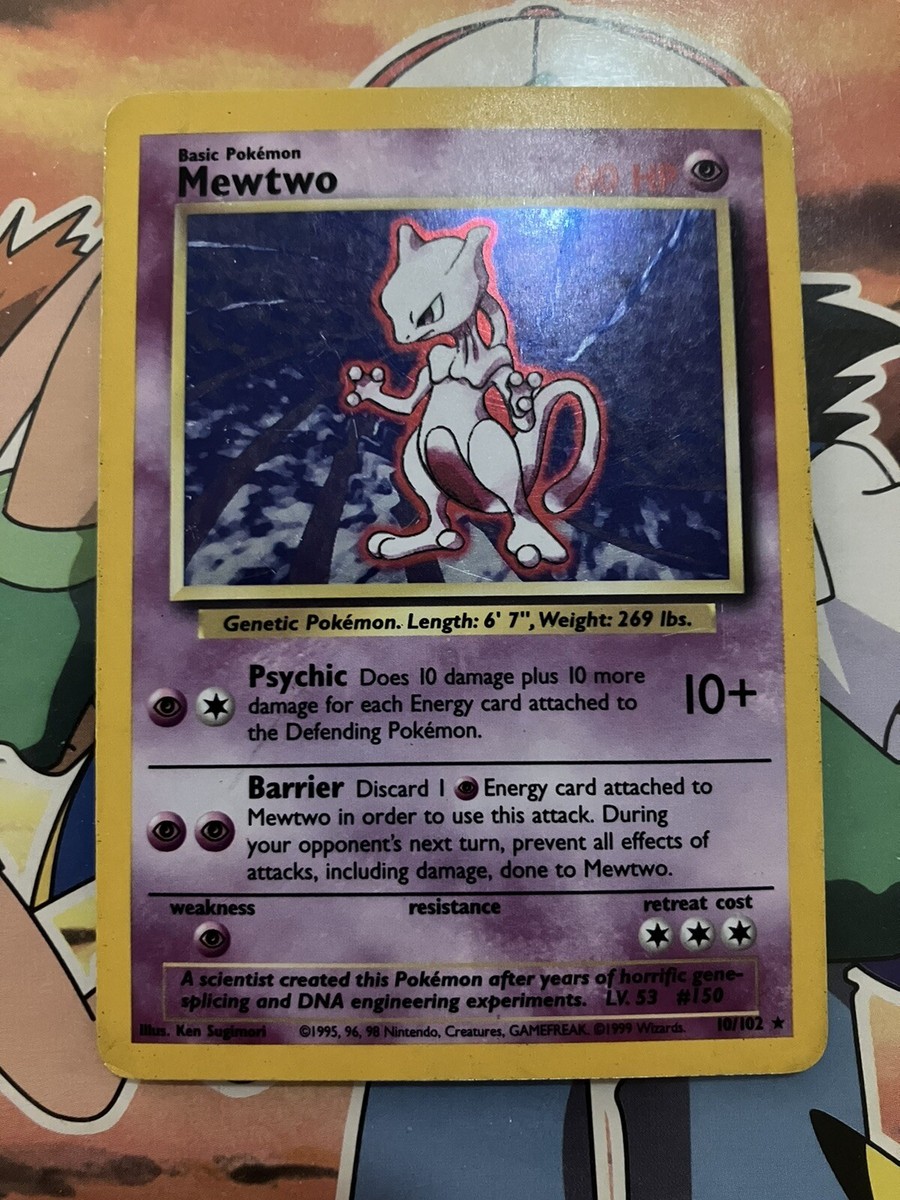 Pokémon TCG Mewtwo Base Set 10/102 Holo Unlimited Holo Rare | eBay