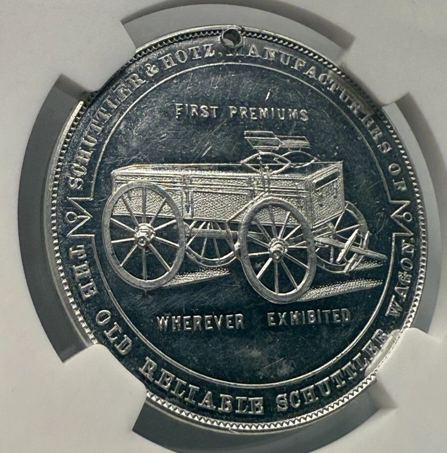 1878 Chicago R-IL-CH-122, Shuttler & Hotz Wagons, NGC MS-62DPL - Image 3 of 3