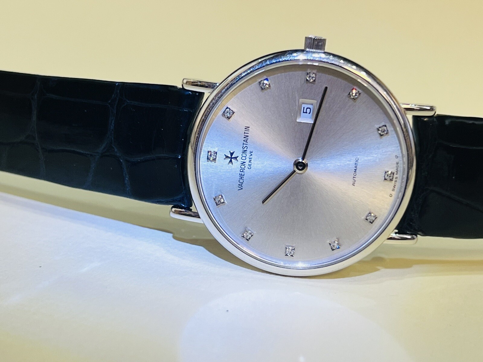 Vacheron Constantin Patrimony 18K White Gold w/ Diamond Sigma Dial. | eBay
