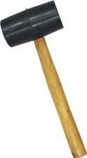 8oz Rubber Mallet With Wooden Shaft - Blackspur BULK BUY Available
