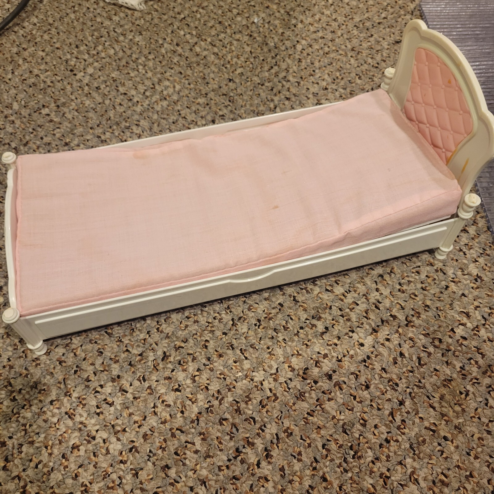 Vintage Zima 1980’s Pink Canopy Barbie Bed Cover Mattress For 11.5