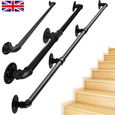 100/200/300CM Handrail Stair Rail Grab Balustrade Metal Staircase Banister UA