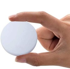 White Round Rubber Wall Doorknob Protector Self Adhesive 1.57 Inch 6PCS, White 