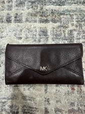 Women’s Michael Kors Trifold Wallet Money Pieces Envelope Handheld Wallet Brown