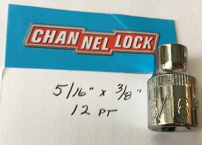 CHANNELLOCK 5/16'' x 3/8'' DR  STANDARD  SOCKET  12 Point Free USA Shipping