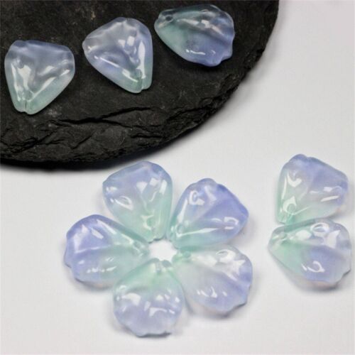 100 Carnation Flower Petal Beads Lampwork Glass 15x18mm Choose Color DIY Earring - Picture 1 of 14