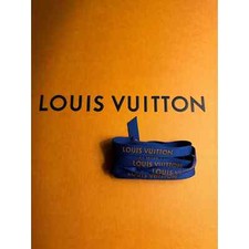 Authentic blue and gold Louis Vuitton 1/2 inch ribbon 65 inches long