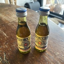 Lot 2 Mignonnettes Ricard Pastis 45 Neuf Échantillon VRP 1977 Collector Vintage